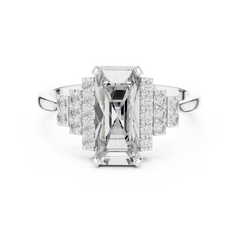 Emerald Art Deco Gatsby Ring