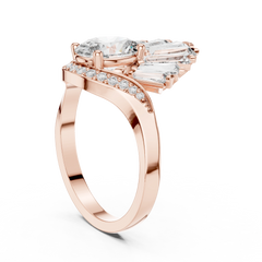 Oval Radiant Sunburst Tiara Ring