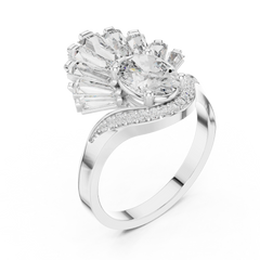 Oval Radiant Sunburst Tiara Ring