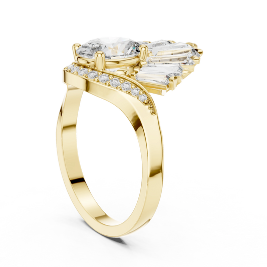 Oval Radiant Sunburst Tiara Ring