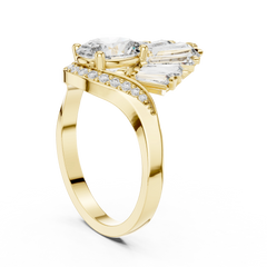 Oval Radiant Sunburst Tiara Ring