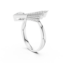 Trillion Art Deco Fan Ring