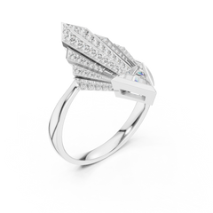 Trillion Art Deco Fan Ring