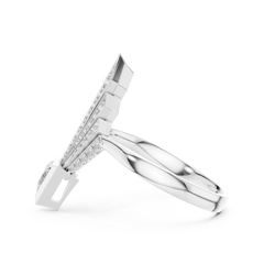 Trillion Art Deco Fan Ring