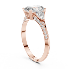 Radiant Trillion Chevron Ring