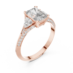 Radiant Trillion Chevron Ring