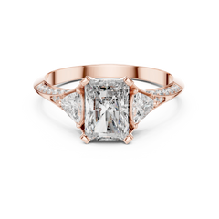 Radiant Trillion Chevron Ring