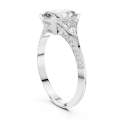 Radiant Trillion Chevron Ring