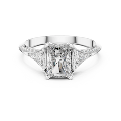 Radiant Trillion Chevron Ring