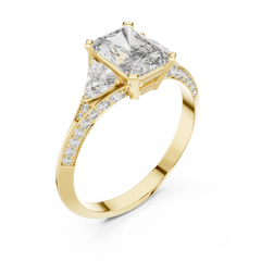 Radiant Trillion Chevron Ring