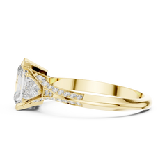 Radiant Trillion Chevron Ring