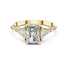 Radiant Trillion Chevron Ring