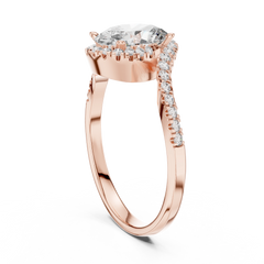 Oval Bypass Halo Ring