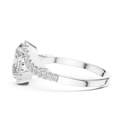 Oval Bypass Halo Ring