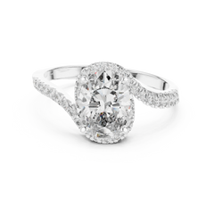 Oval Bypass Halo Ring