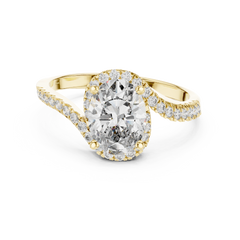 Oval Bypass Halo Ring