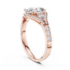 Oval Vintage Ornate Halo Ring