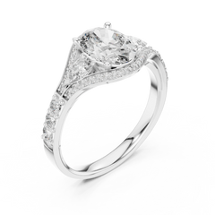 Oval Vintage Ornate Halo Ring