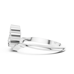 Diamond Art Deco Scallop Ring