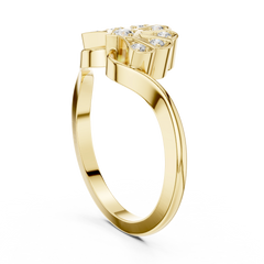 Diamond Art Deco Scallop Ring