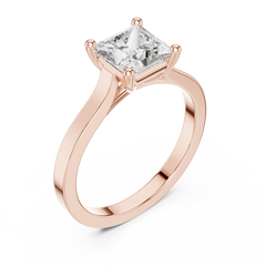 Princess Solitaire Classic Gold Ring