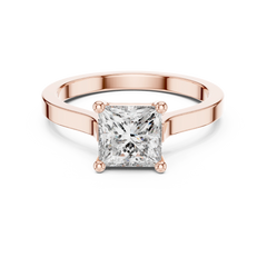 Princess Solitaire Classic Gold Ring