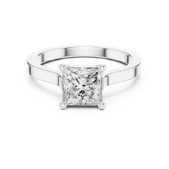 Princess Solitaire Classic Gold Ring