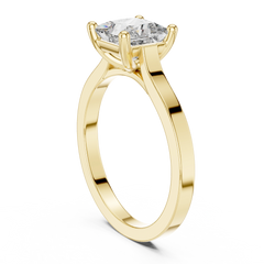Princess Solitaire Classic Gold Ring