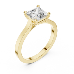 Princess Solitaire Classic Gold Ring