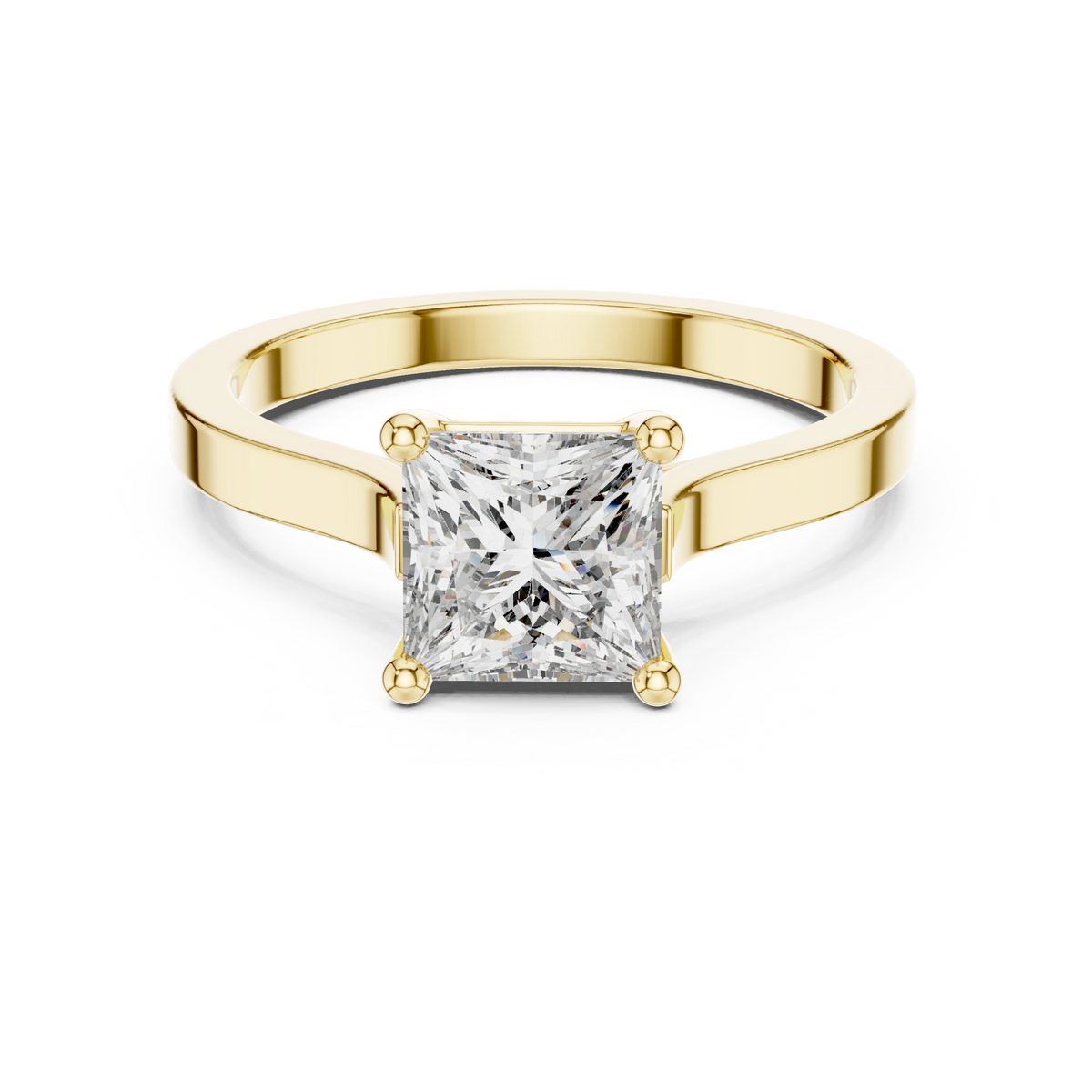 Princess Solitaire Classic Gold Ring