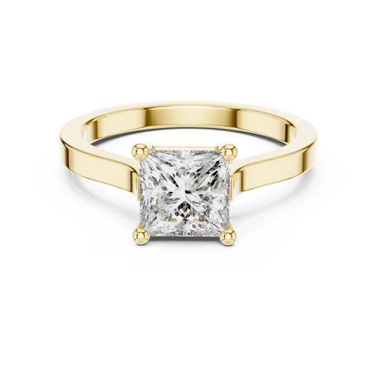 Princess Solitaire Classic Gold Ring