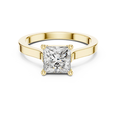 Princess Solitaire Classic Gold Ring