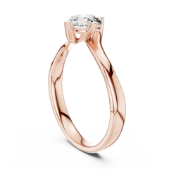 Round Bypass Solitaire Ring