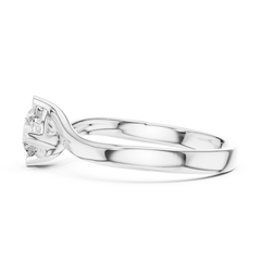 Round Bypass Solitaire Ring