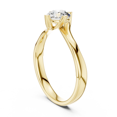 Round Bypass Solitaire Ring