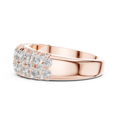 Regal Round Triple Row Diamond Ring
