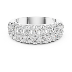 Regal Round Triple Row Diamond Ring