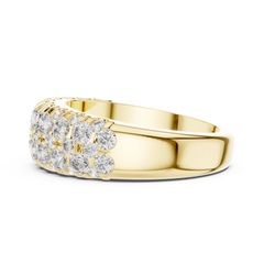 Regal Round Triple Row Diamond Ring