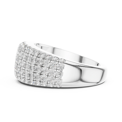 Majestic Round 5-Row Diamond Ring