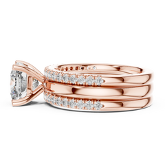 Harmonious Cushion Pave Bridal Set