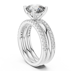 Harmonious Cushion Pave Bridal Set