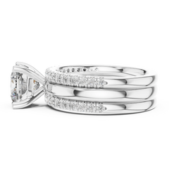 Harmonious Cushion Pave Bridal Set