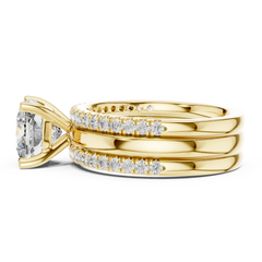 Harmonious Cushion Pave Bridal Set