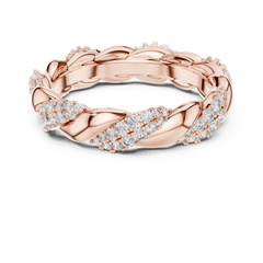 Aurevia Entwined Round Twist Pave Diamond Band
