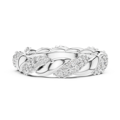 Aurevia Entwined Round Twist Pave Diamond Band