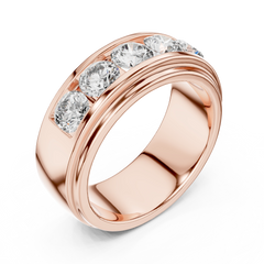 Sovereign Round Channel 5-Stone Band