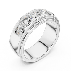 Sovereign Round Channel 5-Stone Band