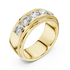 Sovereign Round Channel 5-Stone Band