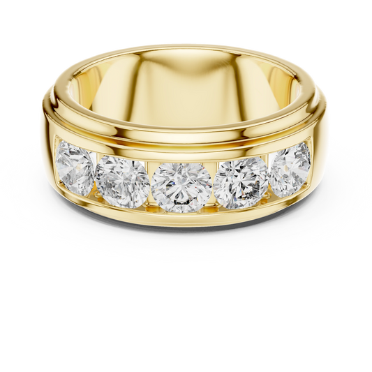 Sovereign Round Channel 5-Stone Band