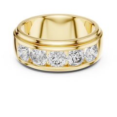 Sovereign Round Channel 5-Stone Band